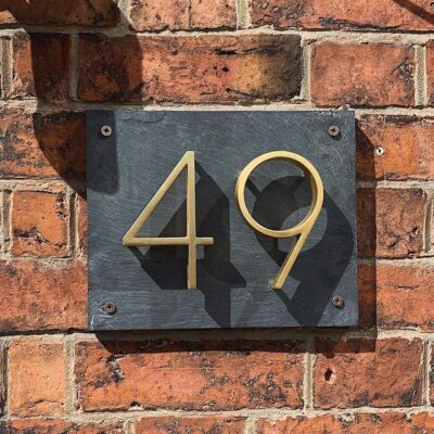 OBRE Satin Brass House Numbers