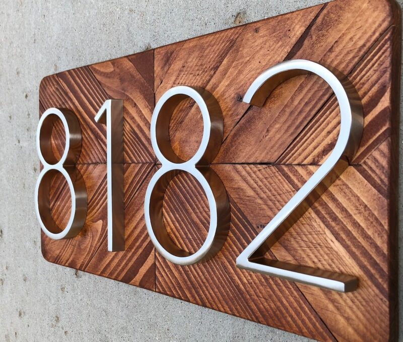 Números para casas OBRE en níquel satinado