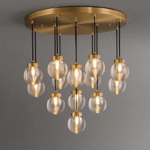 ORBIS Brass Cluster Chandelier
