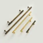 Maniglia a barra zigrinata in ottone OSLO