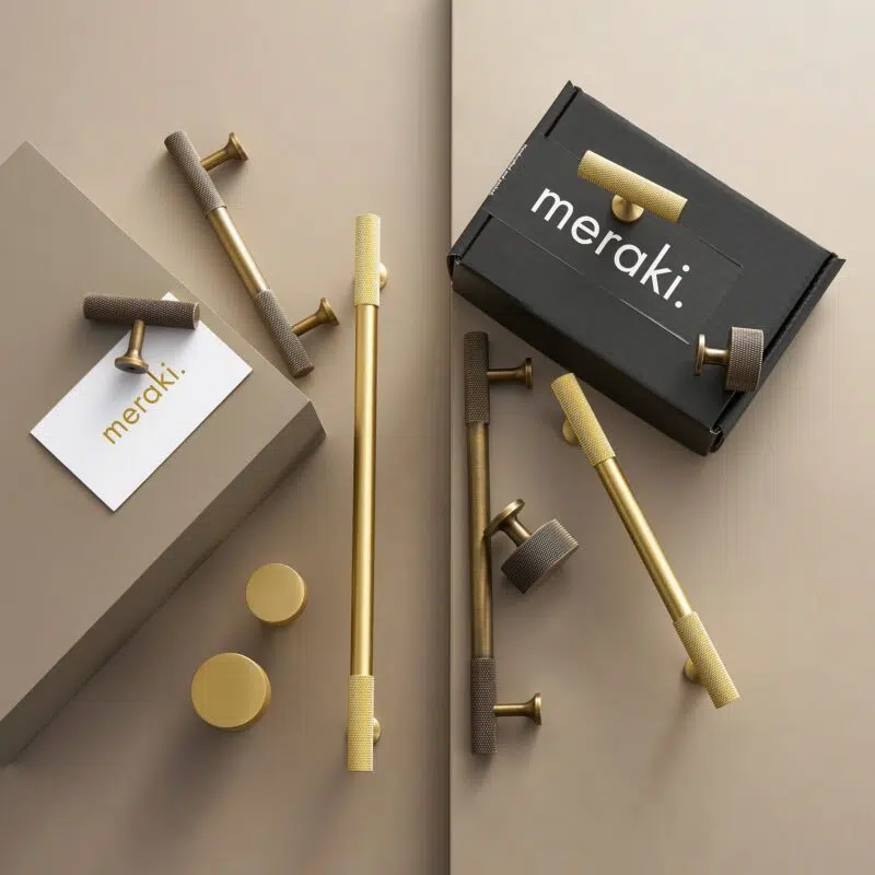 OSLO Maniglia a barra zigrinata in ottone 4 Maniglia a barra zigrinata in ottone OSLO