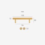 Maniglie zigrinate in ottone massiccio PLAKA