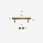 Maniglie zigrinate in ottone massiccio PLAKA