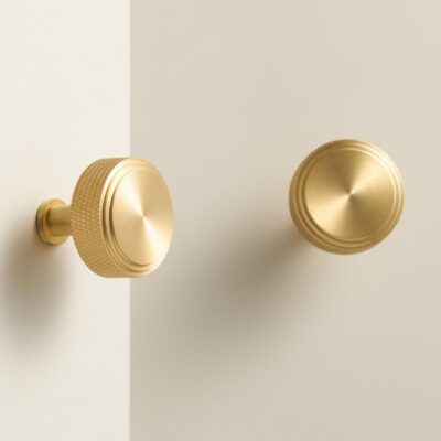 PLAKA Solid Brass Knurled Knobs - meraki.