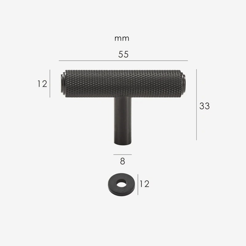 Barras en T moleteadas de latón macizo PLAKA