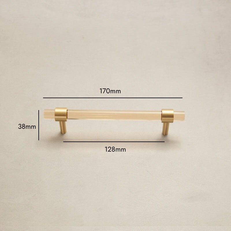 Tiradores de acrílico PUR y latón 6 Asas de acrílico PUR y latón