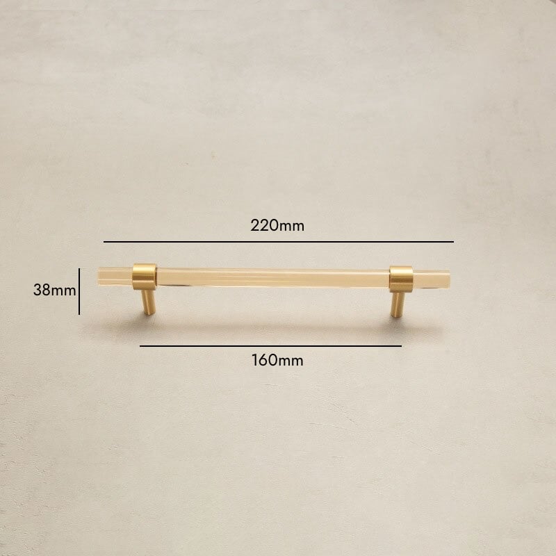 Manijas de acrílico PUR y latón 7 Asas de acrílico PUR y latón