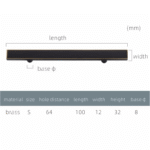 QUADRA Massief messing handgrepen