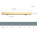 QUADRA Massief messing handgrepen