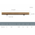 QUADRA Massief messing handgrepen