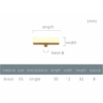 QUADRA Barra a T in ottone massiccio