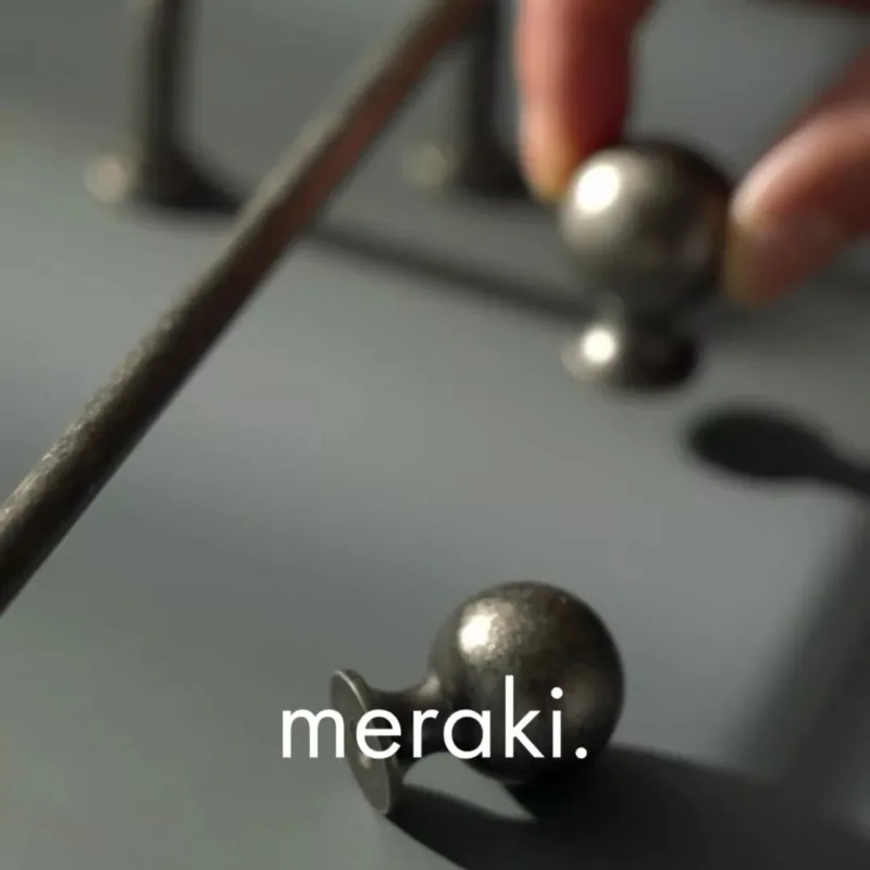 LOX massief messing knop