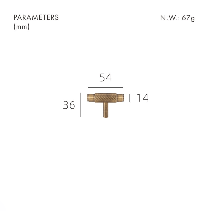 SAINZ Massivmessing-T-Bar 7 SAINZ T-Bar aus massivem Messing