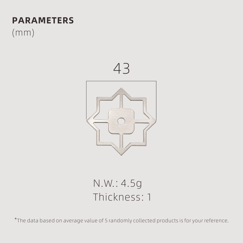 TESTA Solid Brass Star Backplate