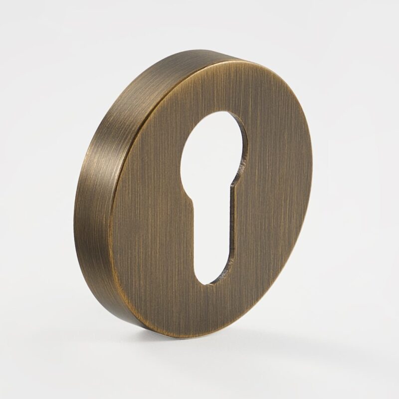 Solid Brass Keyhole Escutcheon 6 Solid Brass Keyhole Escutcheon