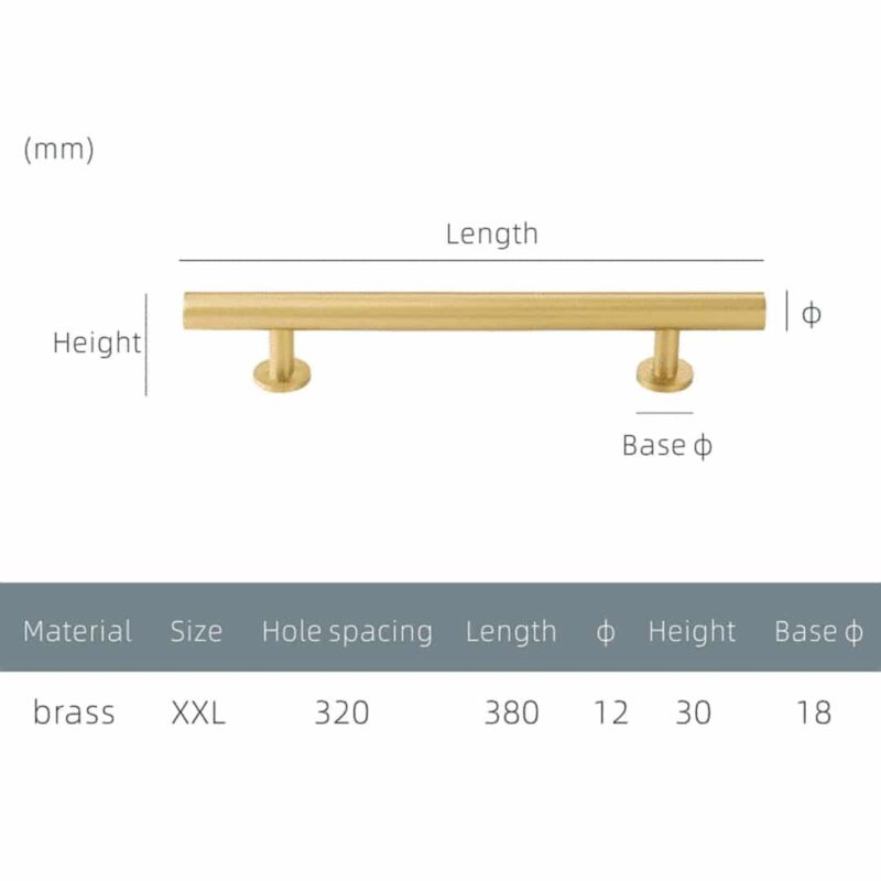 STROKKA Gebürstete Messinggriffe 21 STROKKA Gebürstete Messinggriffe