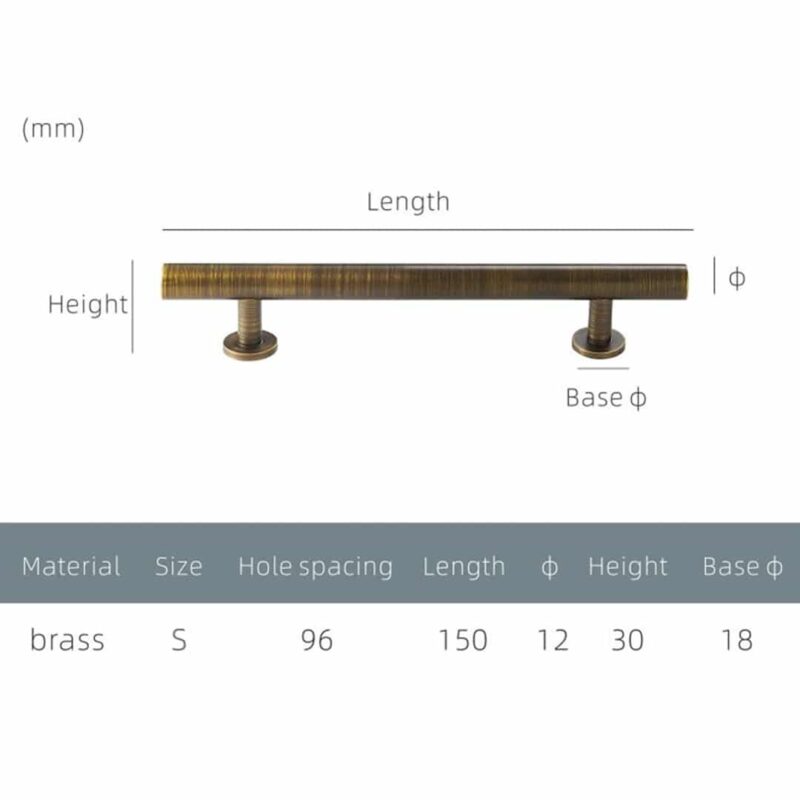 STROKKA Gebürstete Messinggriffe 8 STROKKA Gebürstete Messinggriffe