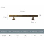 STROKKA Gebürstete Messinggriffe