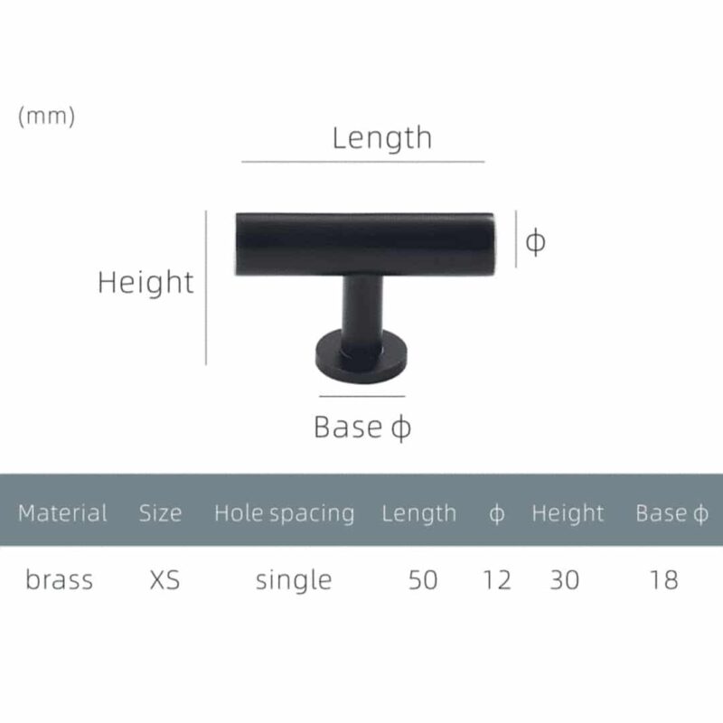 STROKKA Barre a T in ottone massiccio spazzolato 6 STROKKA Barra a T in ottone massiccio spazzolato