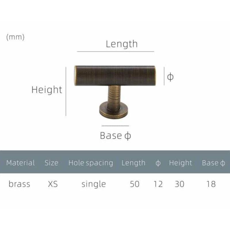 STROKKA Barre a T in ottone massiccio spazzolato 4 STROKKA Barra a T in ottone massiccio spazzolato