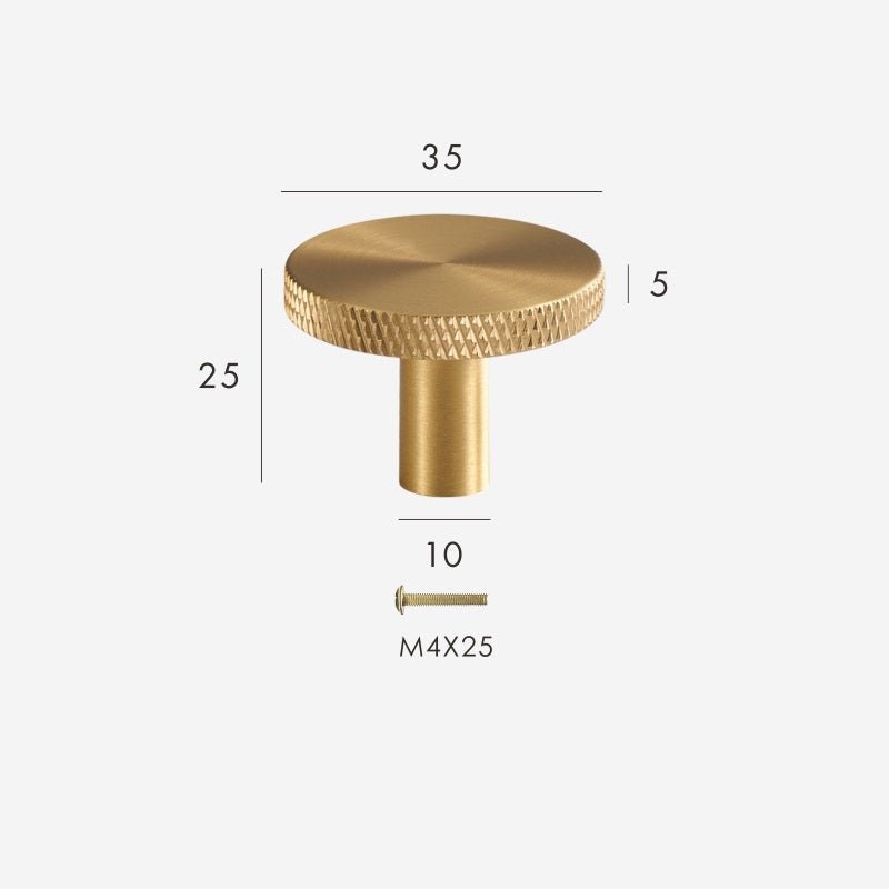 SYRA Solid Brass Knurled Knob 10 SYRA Solid Brass Knurled Knob