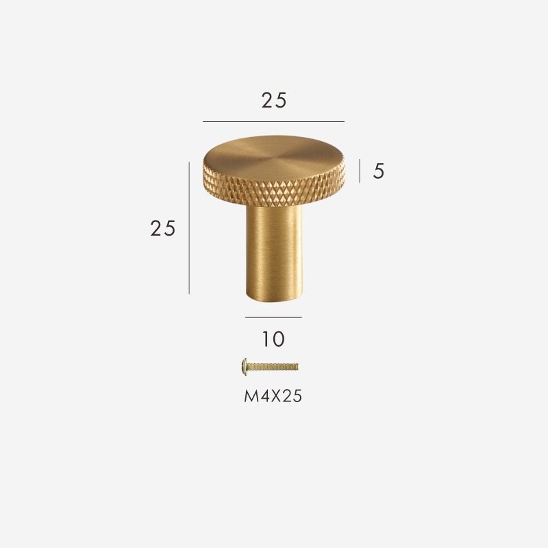 SYRA Solid Brass Knurled Knob 9 SYRA Solid Brass Knurled Knob
