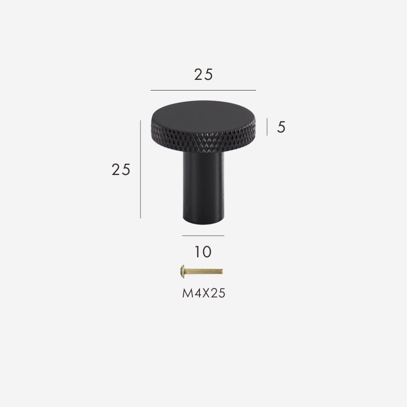 SYRA Solid Brass Knurled Knob 15 SYRA Solid Brass Knurled Knob