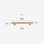 TANGENT Poignées en laiton massif