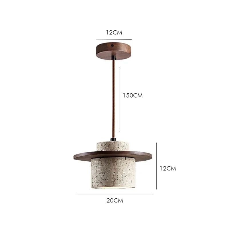 TERRA Stone & Wood Pendant Light
