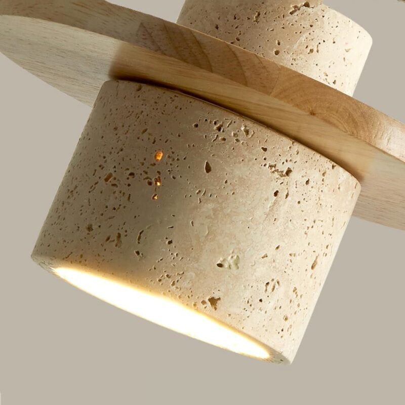 TERRA Stone & Wood Pendant Light