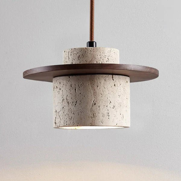 TERRA Stone & Wood Pendant Light