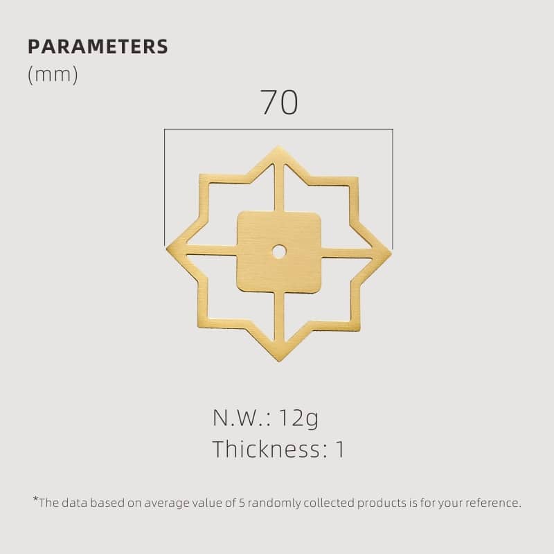 TESTA Solid Brass Star Backplate