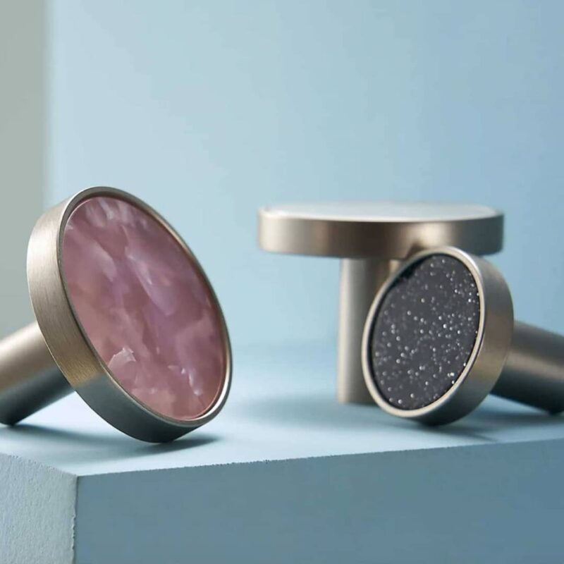 TESTA Solid Brass Acrylic & Shell Knobs 12 TESTA Solid Brass Acrylic & Shell Knobs