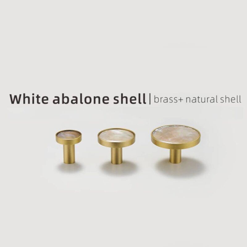 TESTA Solid Brass Acrylic & Shell Knobs 23 TESTA Solid Brass Acrylic & Shell Knobs