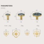 TESTA Solid Brass Acrylic & Shell Knobs