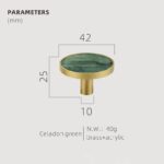 TESTA Solid Brass Acrylic & Shell Knobs