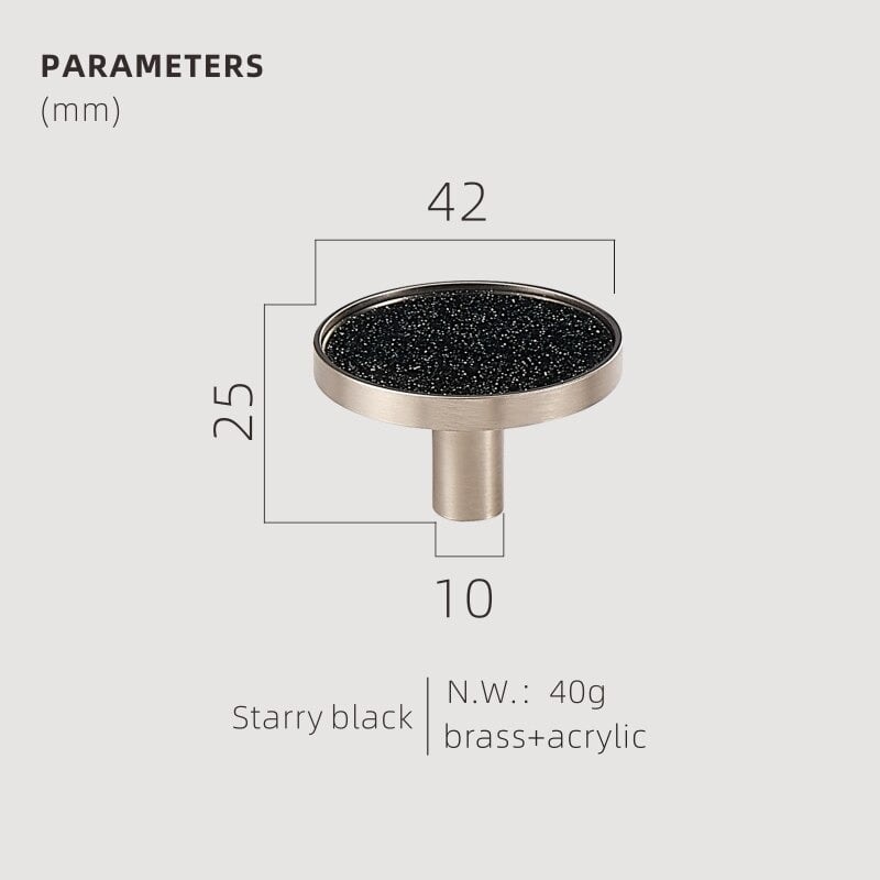 TESTA Solid Brass Acrylic & Shell Knobs 61 TESTA Solid Brass Acrylic & Shell Knobs