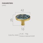 TESTA Solid Brass Acrylic & Shell Knobs