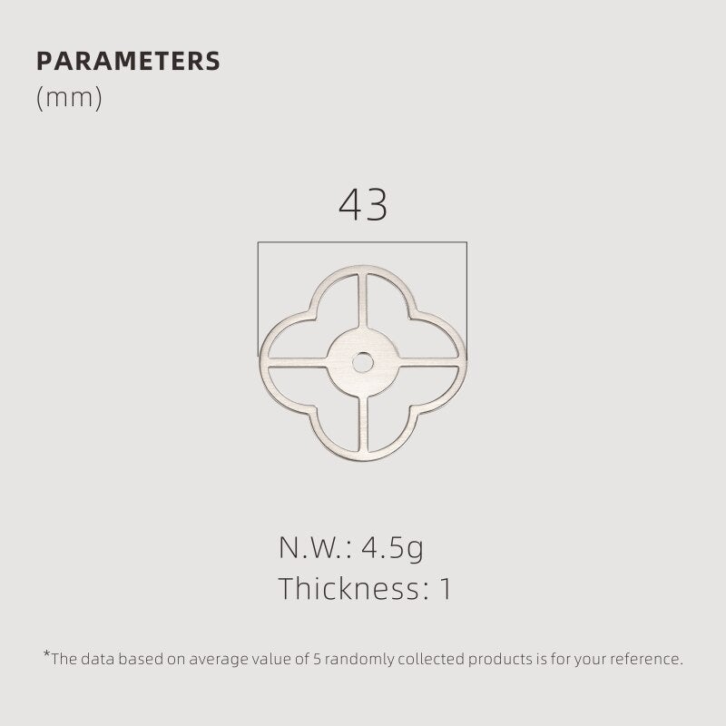 TESTA Solid Brass Clover Backplate