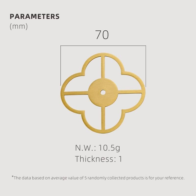 TESTA Solid Brass Clover Backplate