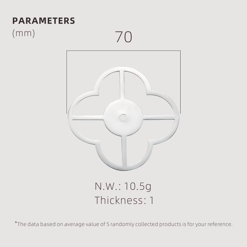 TESTA Solid Brass Clover Backplate