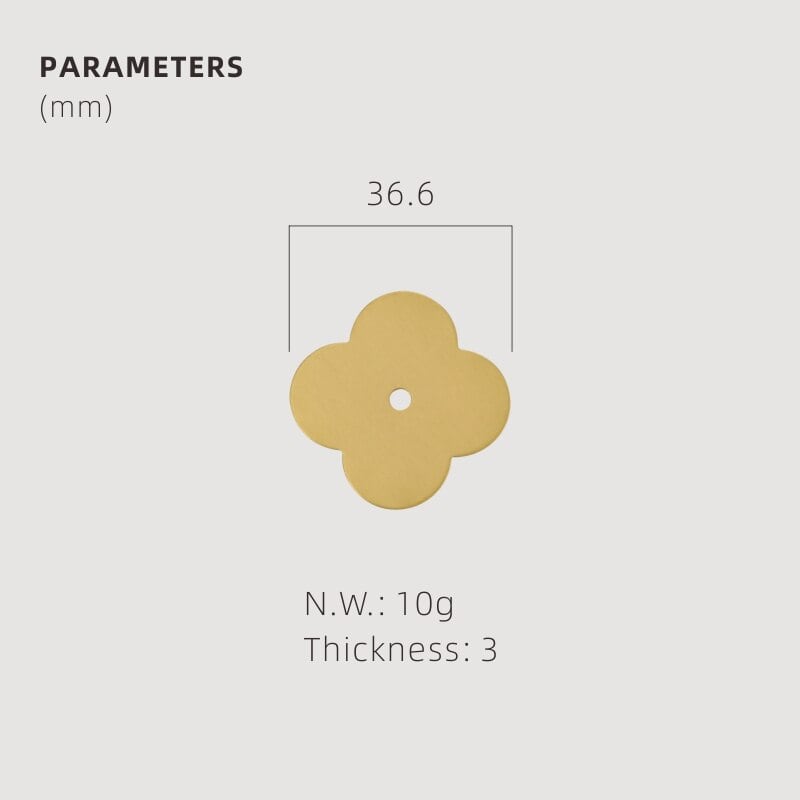 TESTA Solid Brass Clover Backplate