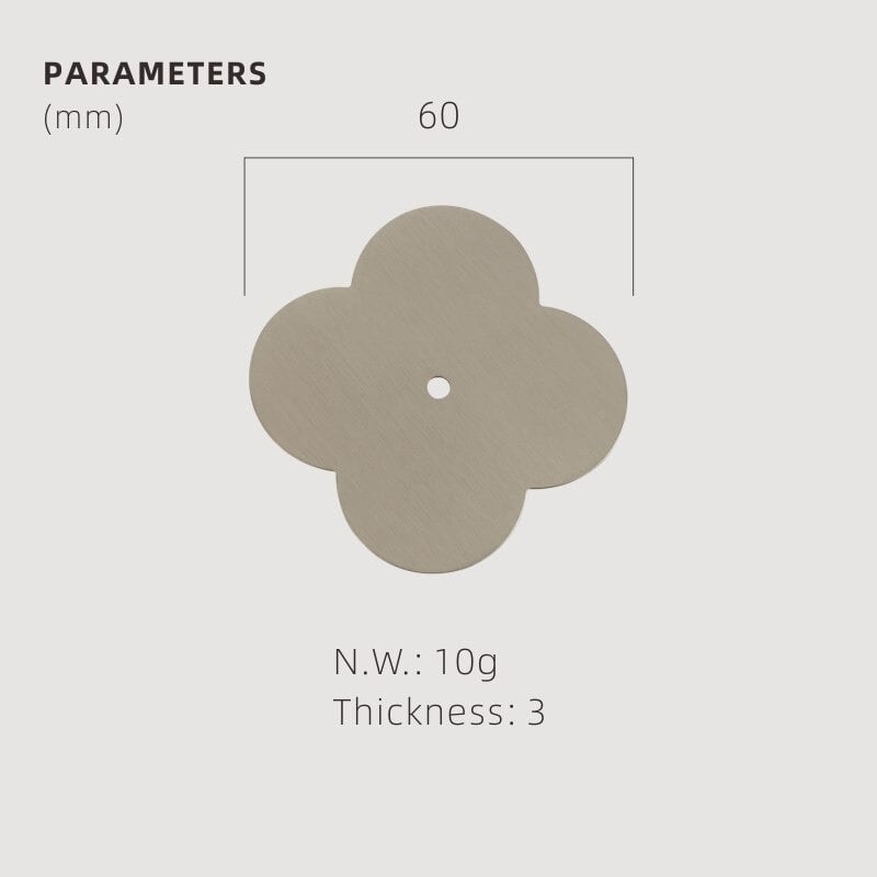 TESTA Solid Brass Clover Backplate