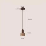 THERA Stone & Walnut Pendant Light