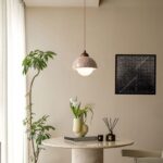 THERA Stone & Walnut Pendant Light