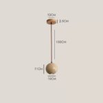 THERA Stone & Walnut Pendant Light