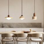 THERA Stone & Walnut Pendant Light