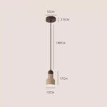 THERA Stone & Walnut Pendant Light