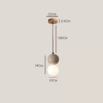 THERA Stone & Walnut Pendant Light
