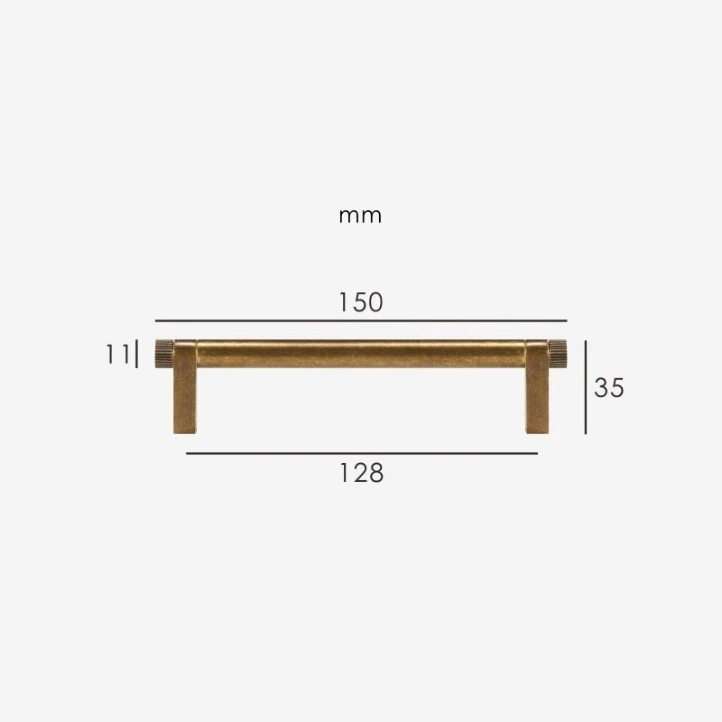 Manija TOMA de latón macizo